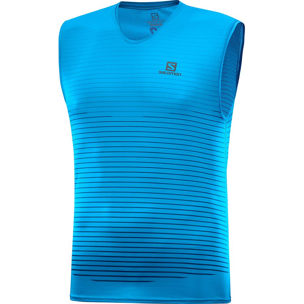 Salomon Israel SENSE M - Mens Tank - Blue (ZQOR-31526)